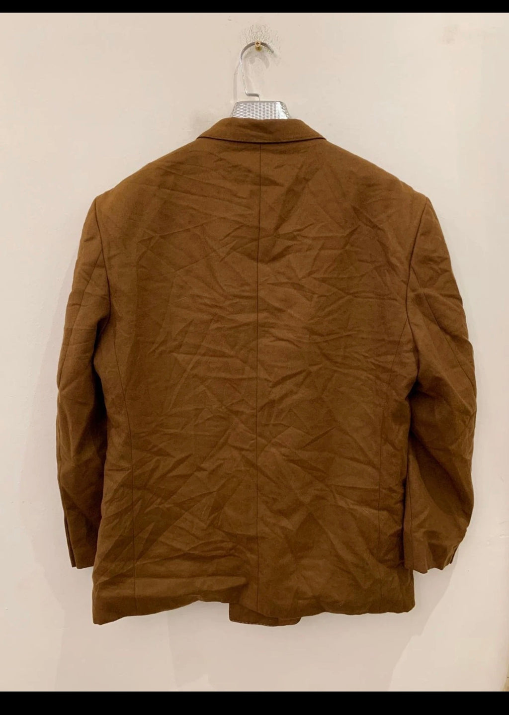 Vintage pure wool double breasted brown classic jacket blazer 44R