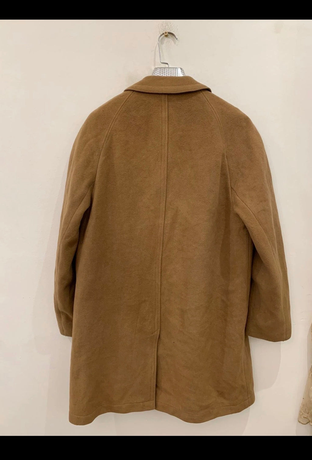 1970s vintage pure woollen wool brown classic raglan over coat 44R