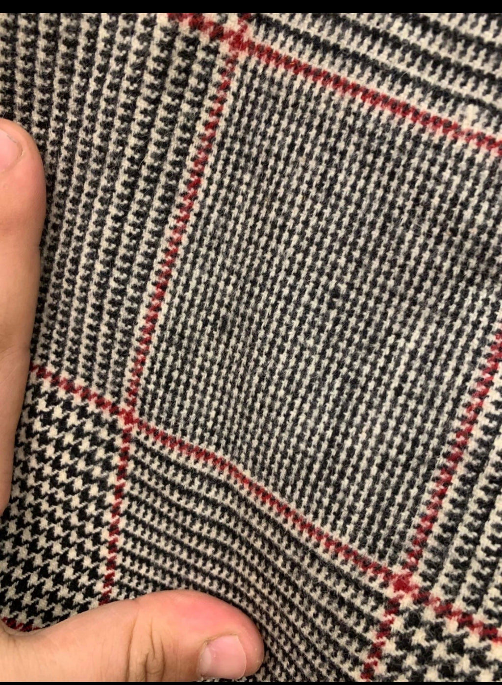 Vintage pure wool glen check classic unique jacket blazer 42 L 12