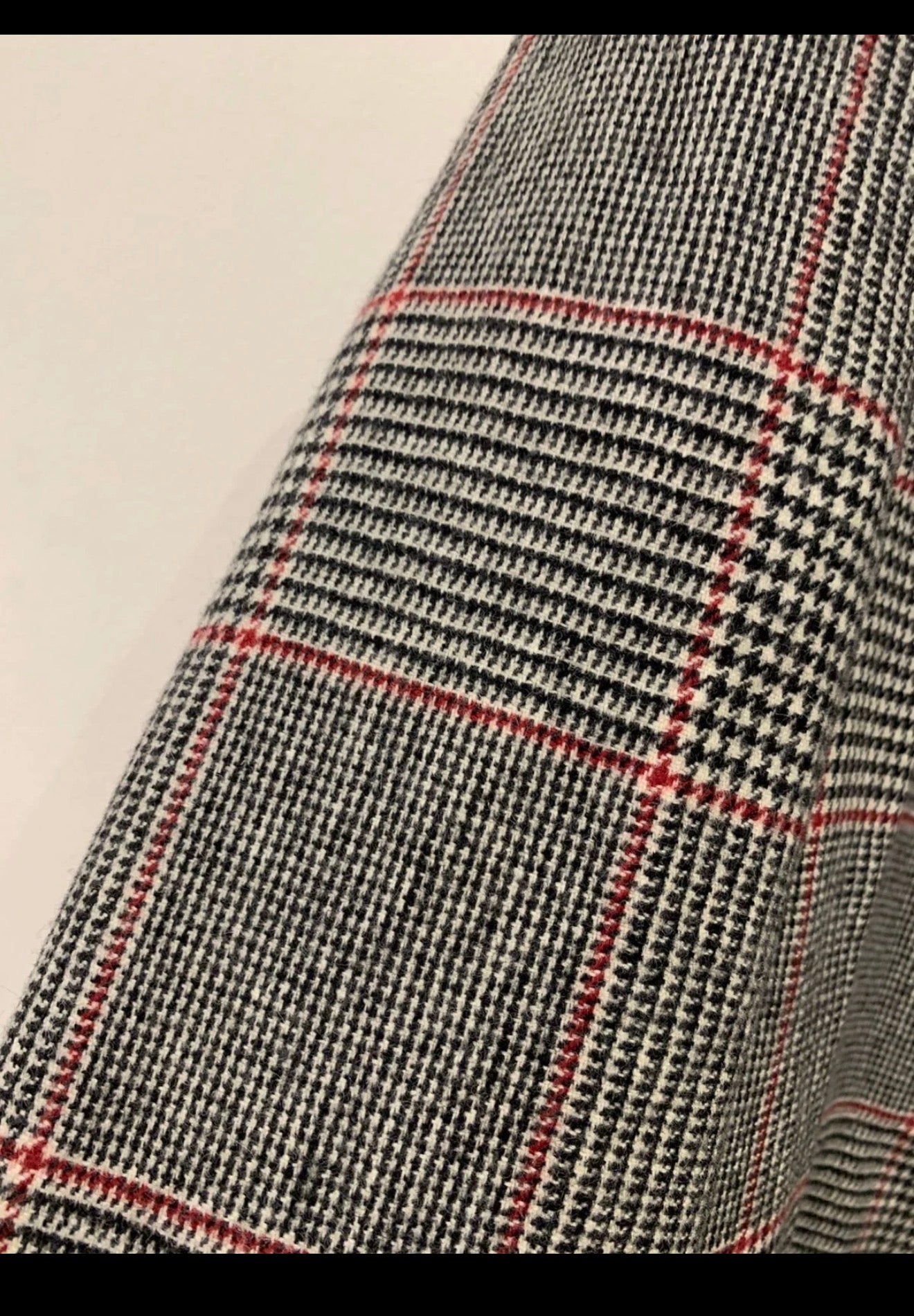 Vintage pure wool glen check classic unique jacket blazer 42 L 12