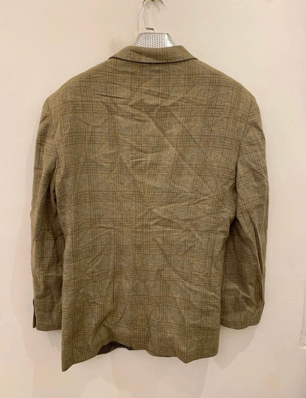 Vintage Joseph Abboud pure wool glen check classic brownish jacket blazer 42R