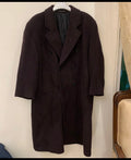 Vintage classic wool & Cashmere blend db gangster burgundy over coat 48R XL