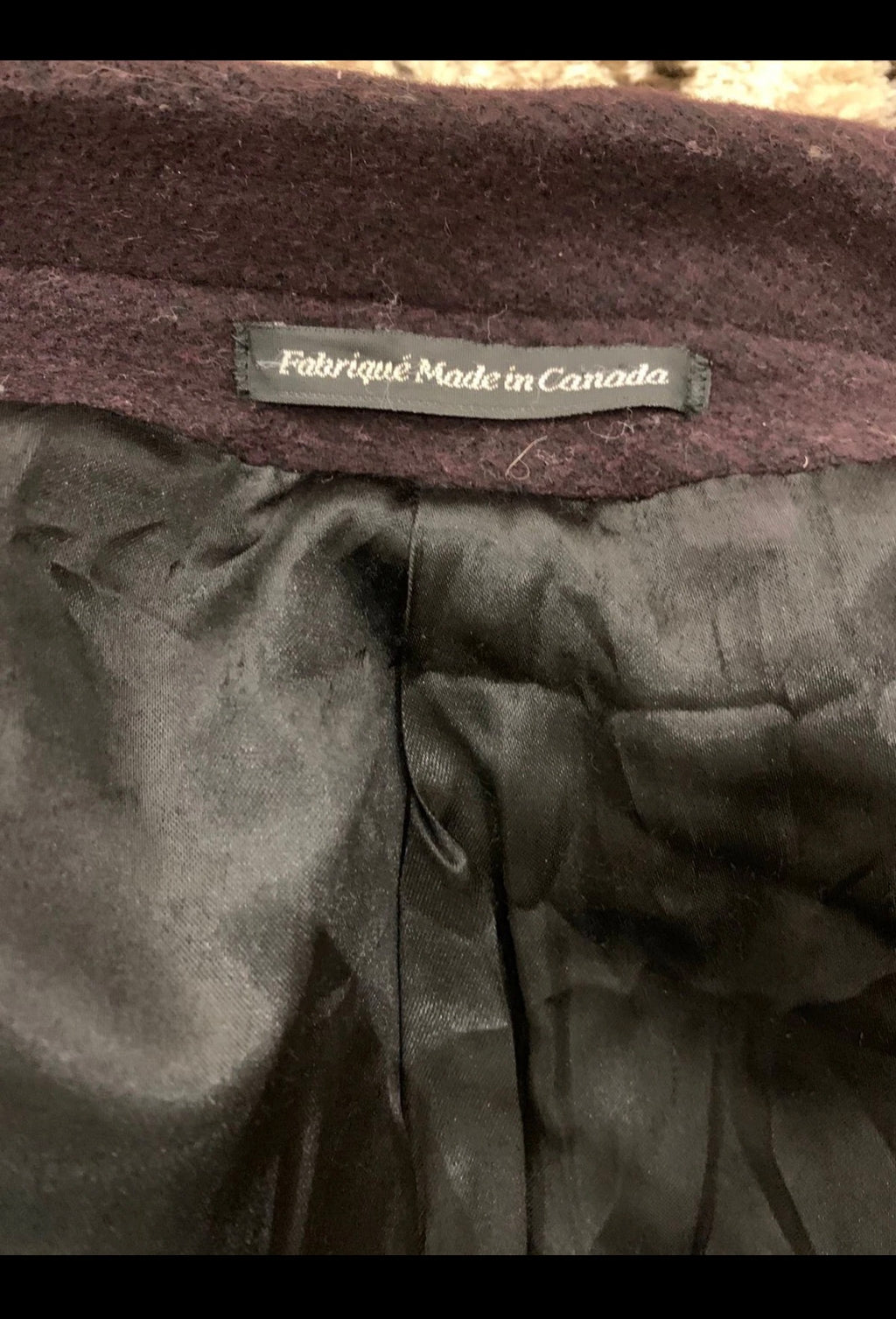 Vintage classic wool & Cashmere blend db gangster burgundy over coat 48R XL