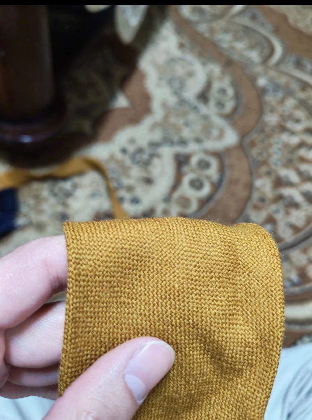 Vintage classic 100% pure wool Retro cumin brown neck tie