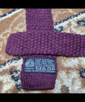 mens vintage classic 100% pure wool luxury square cut knitted burgundy neck tie