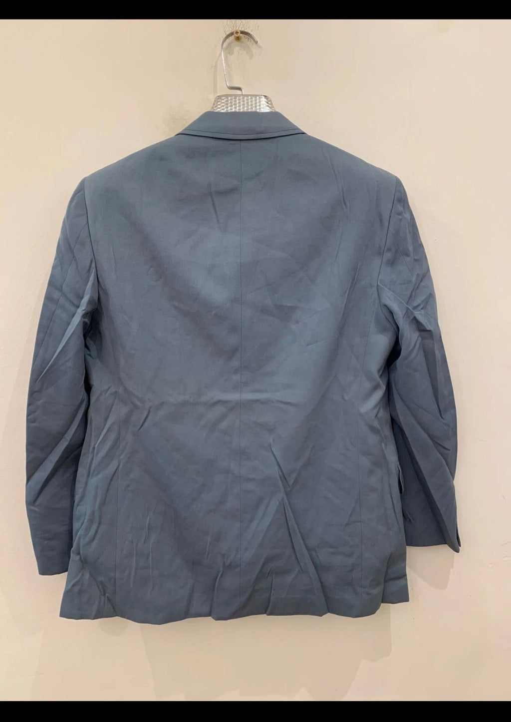 1970s Vintage pure wool unique blue classic 3 button suit 36S 36R