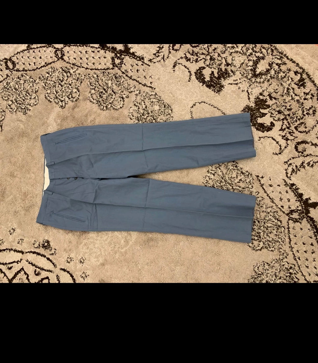 1970s Vintage pure wool unique blue classic 3 button suit 36S 36R