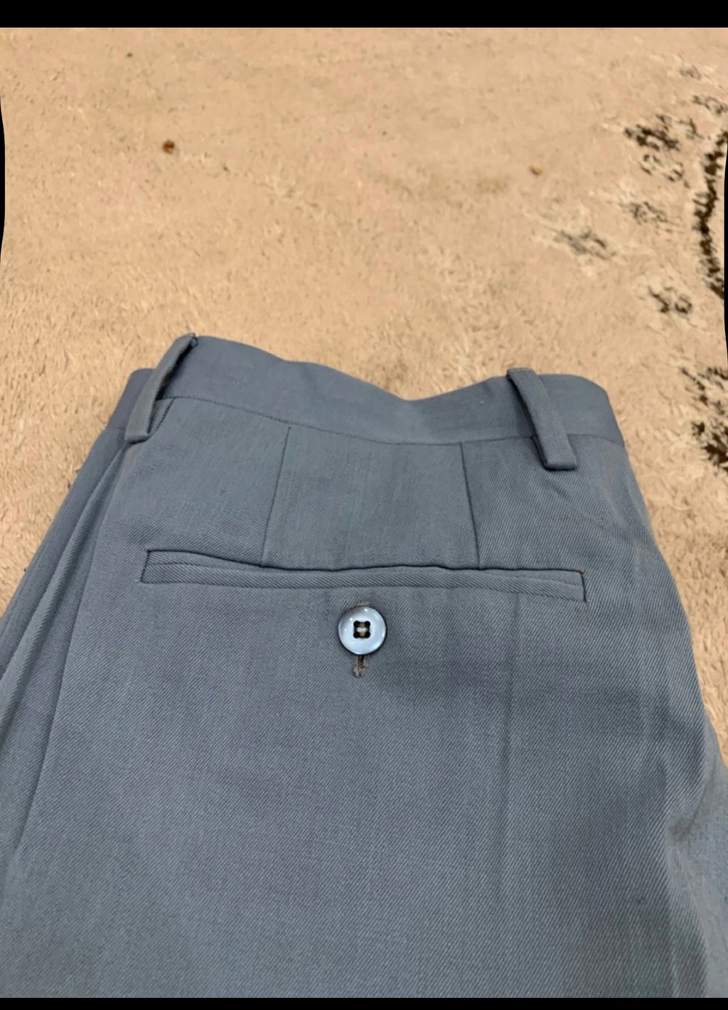1970s Vintage pure wool unique blue classic 3 button suit 36S 36R