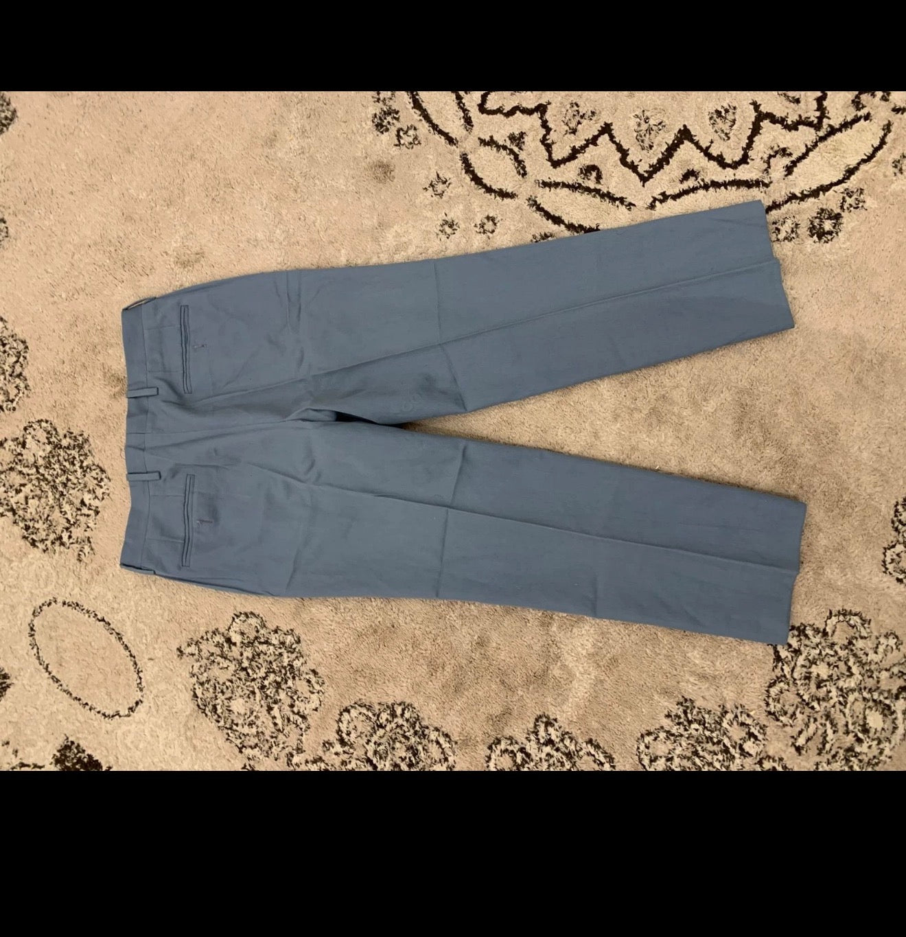 1970s Vintage pure wool unique blue classic 3 button suit 36S 36R