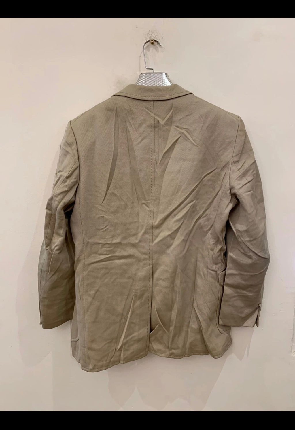 1970s Vintage pure wool classic beige 2 button unique suit 42R