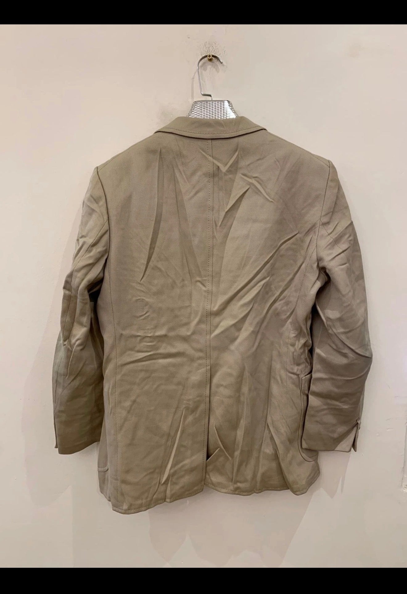 1970s Vintage pure wool classic beige 2 button unique suit 42R