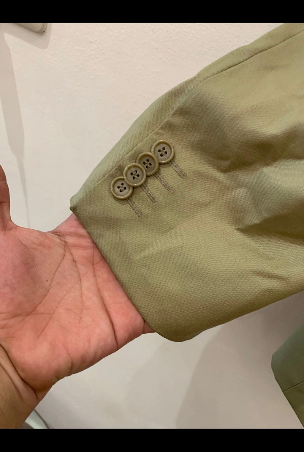 Vintage Superfine pure wool classic greenish beige 3 button suit 44L