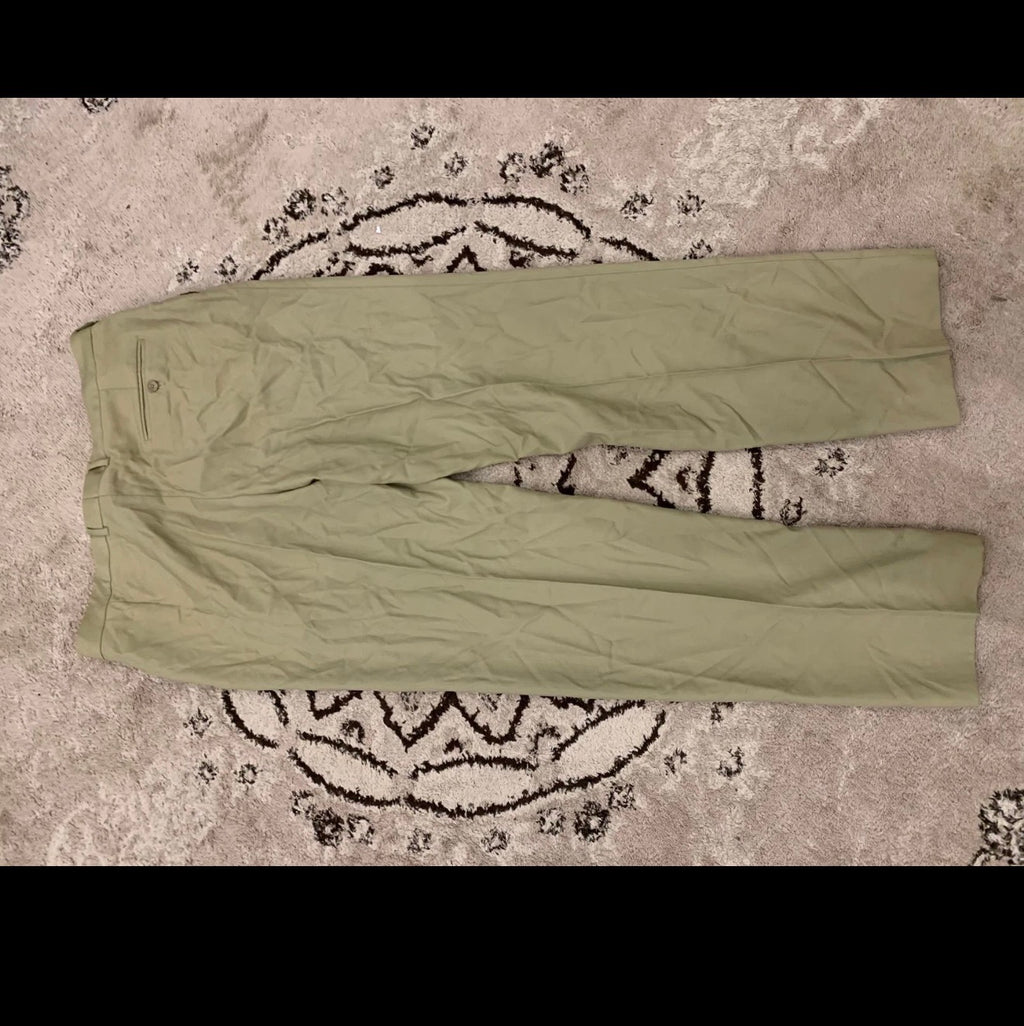 Vintage Superfine pure wool classic greenish beige 3 button suit 44L