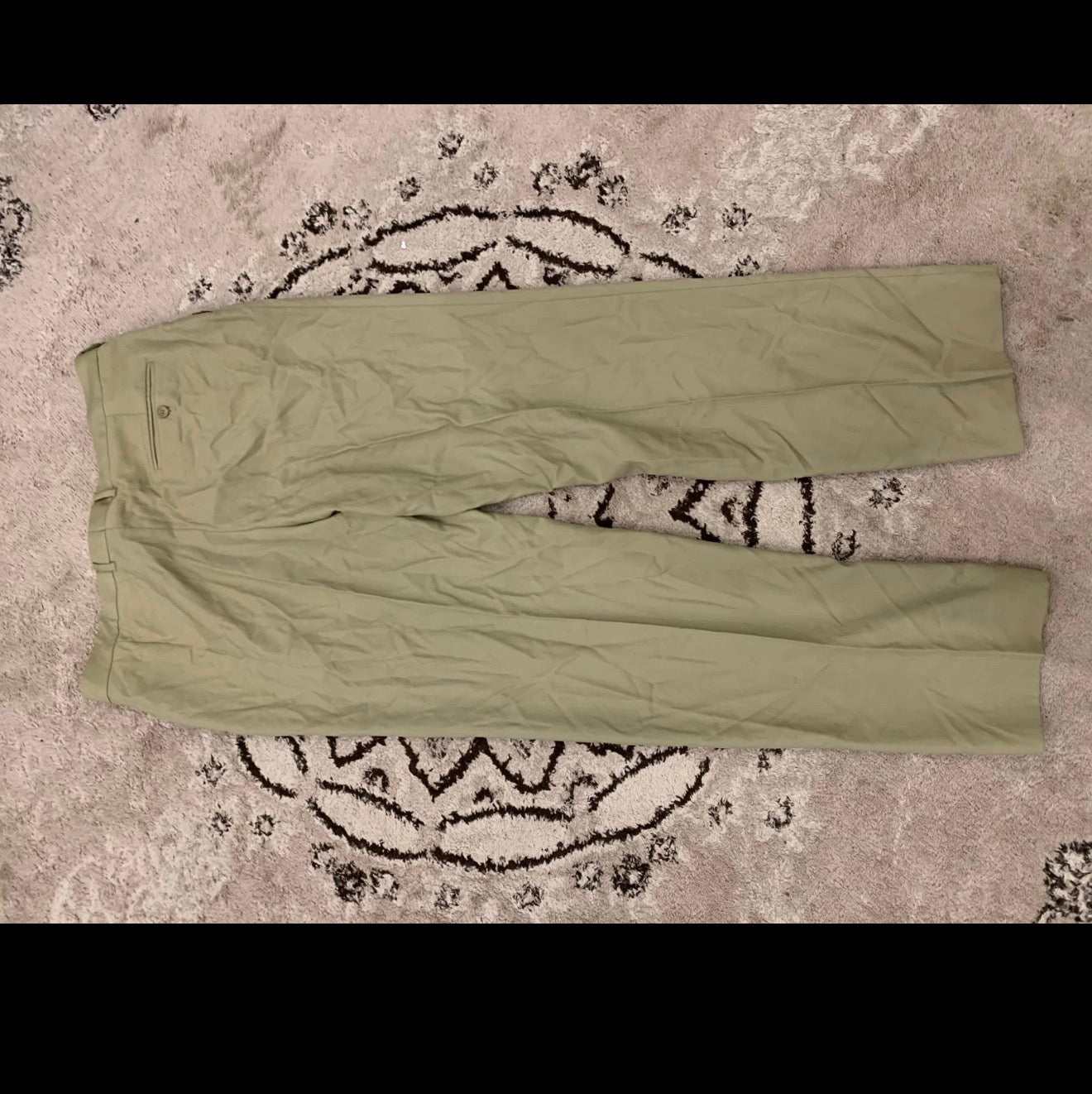 Vintage Superfine pure wool classic greenish beige 3 button suit 44L