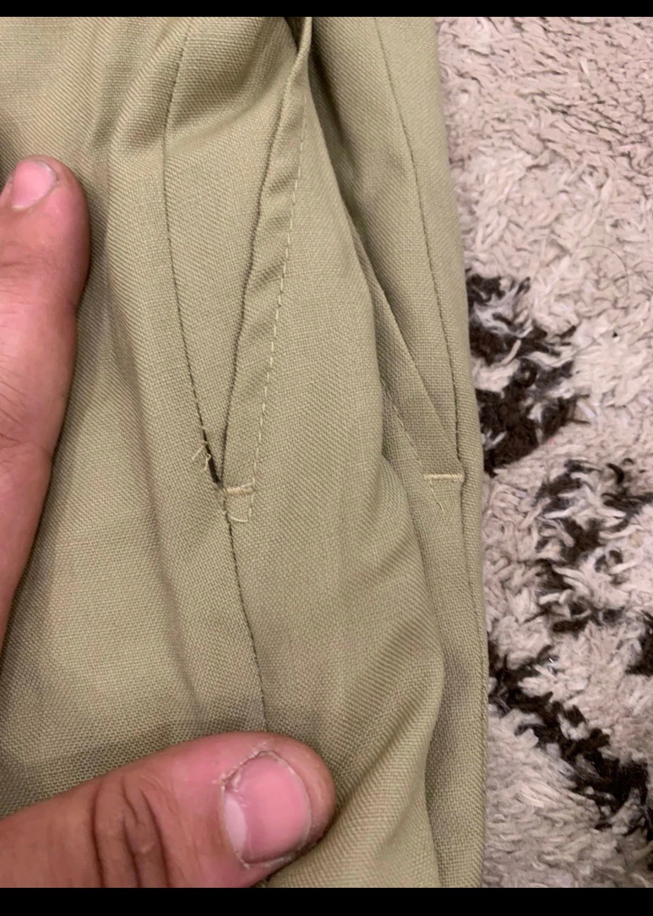 Vintage Superfine pure wool classic greenish beige 3 button suit 44L