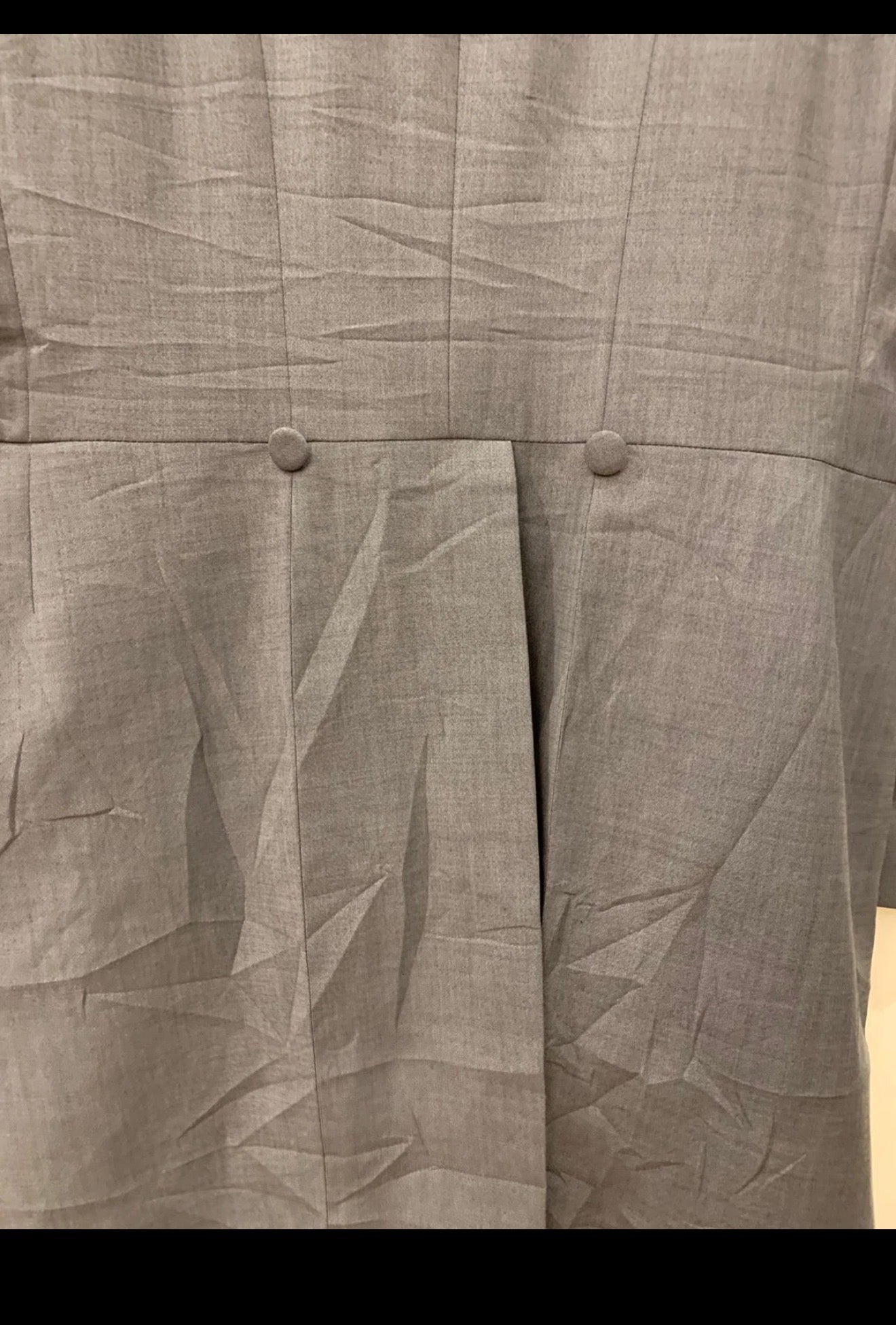 Classic wool blend unique gray morning frock tail over coat 46L 46R XL