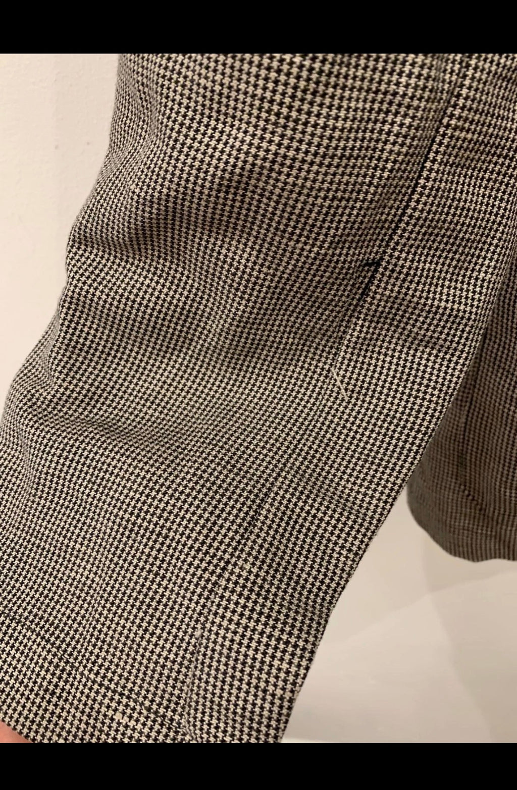 Vintage Linen blend Classic houndstooth summer jacket sweater 46R 46L XL
