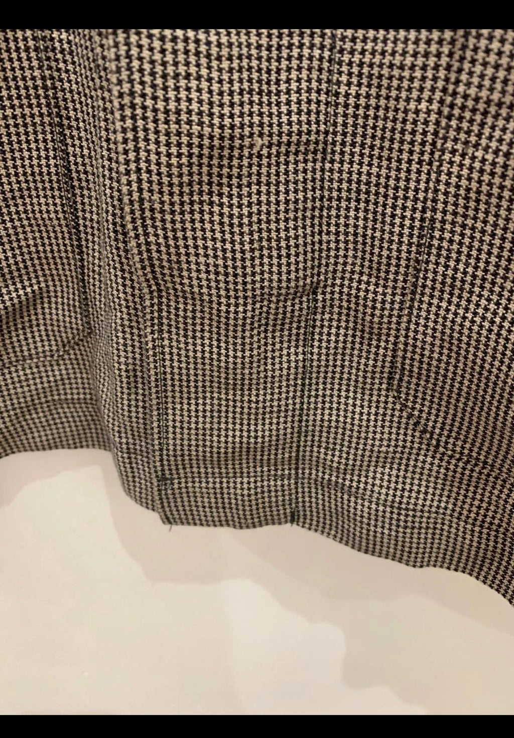 Vintage Linen blend Classic houndstooth summer jacket sweater 46R 46L XL