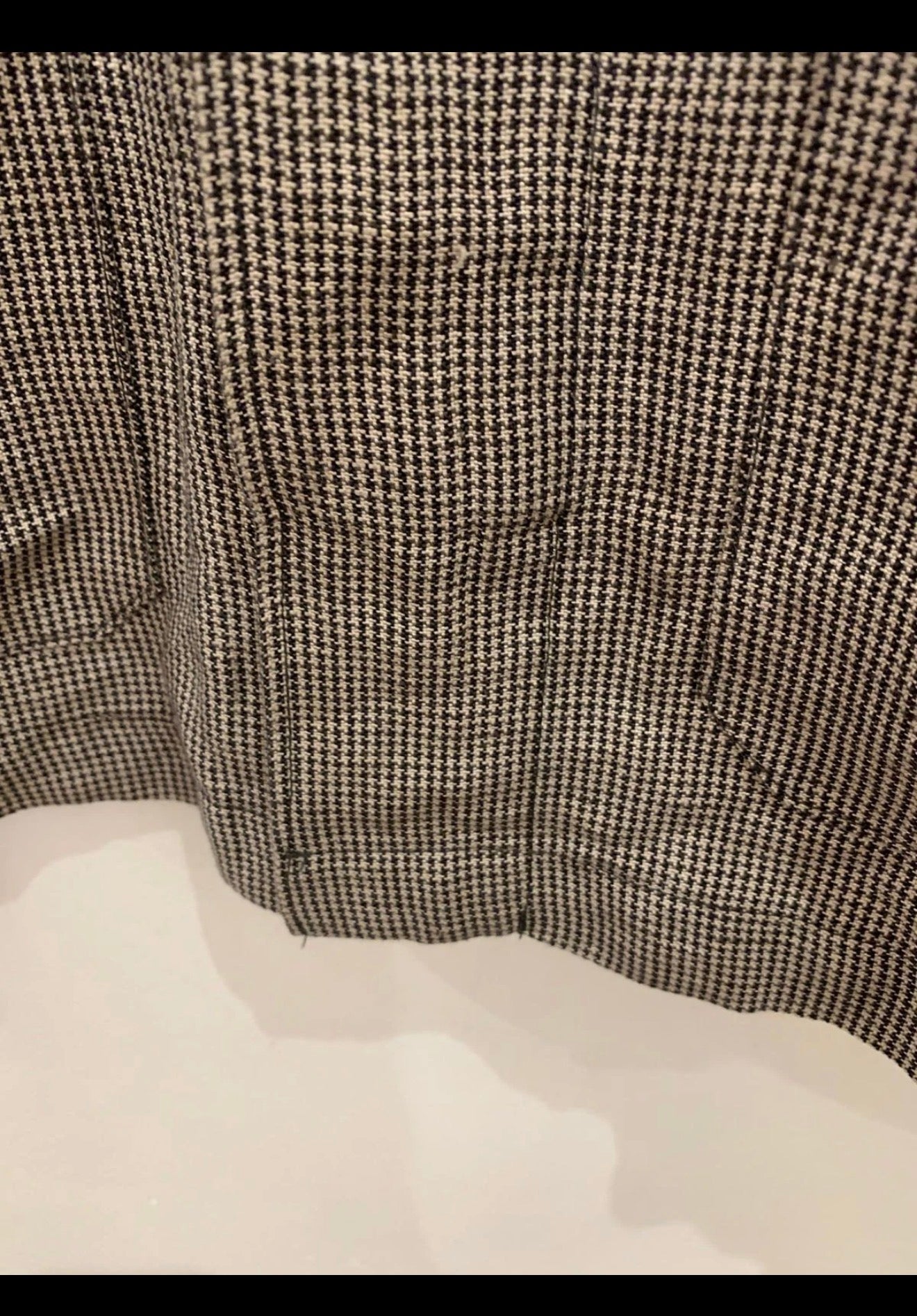 Vintage Linen blend Classic houndstooth summer jacket sweater 46R 46L XL