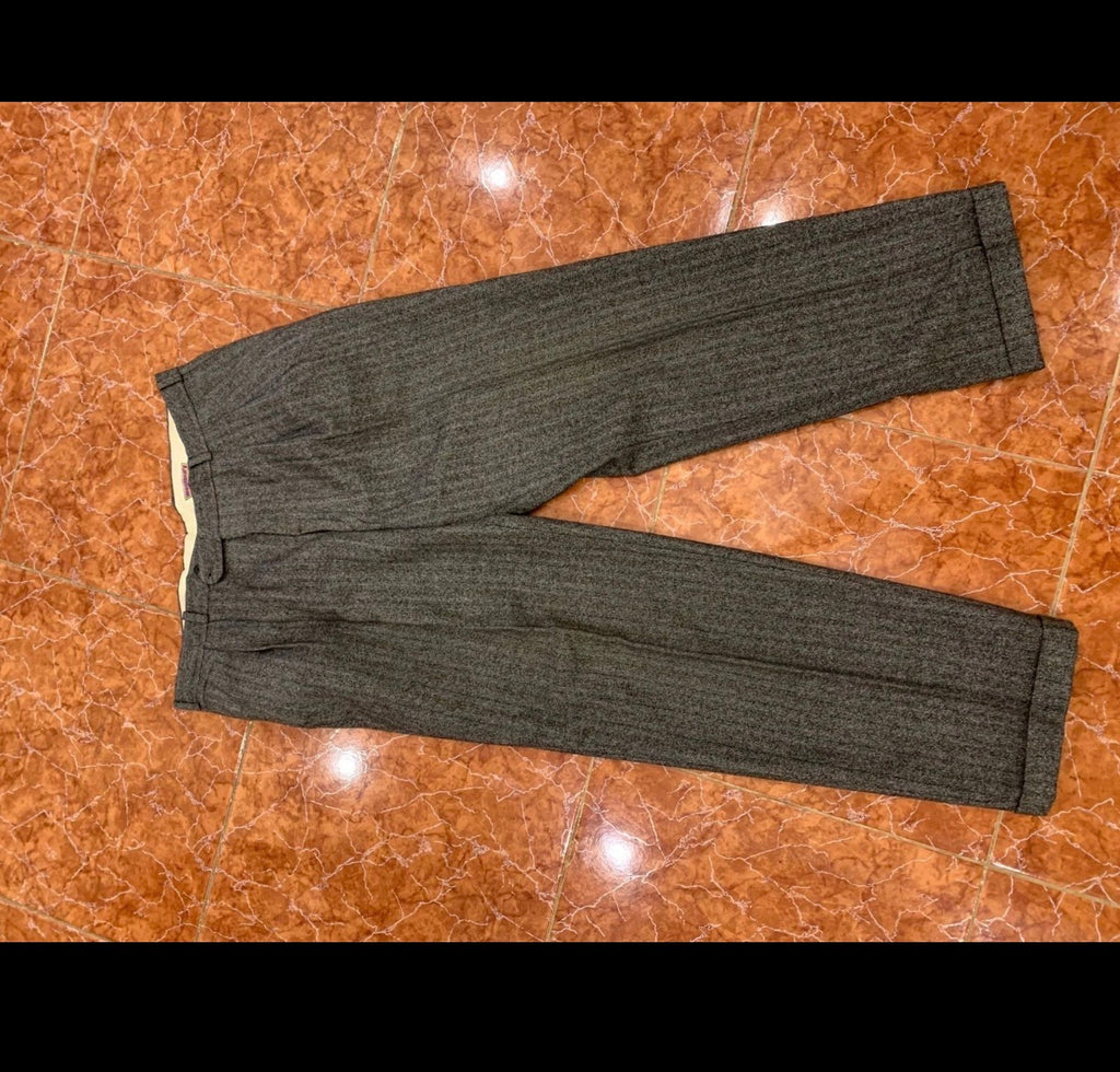 Vintage Westbury pure wool tweed herringbone Charcoal 2 button suit 44L 44R