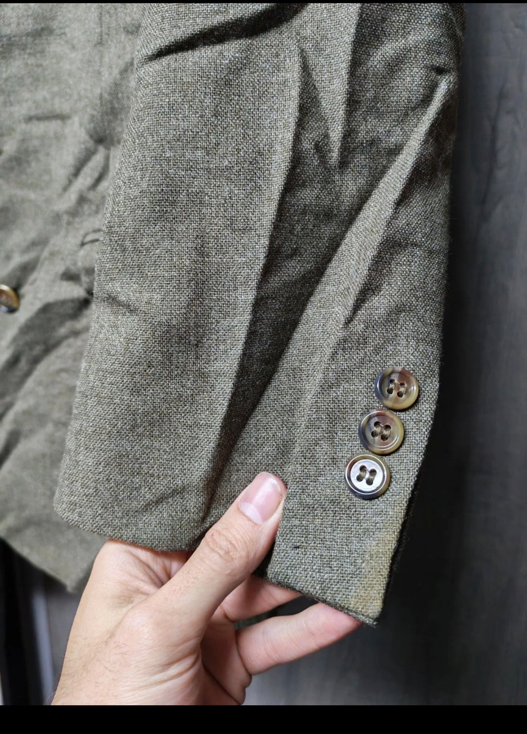 1970s Vintage pure wool tweed classic green 3 button hunting suit 40S 40R