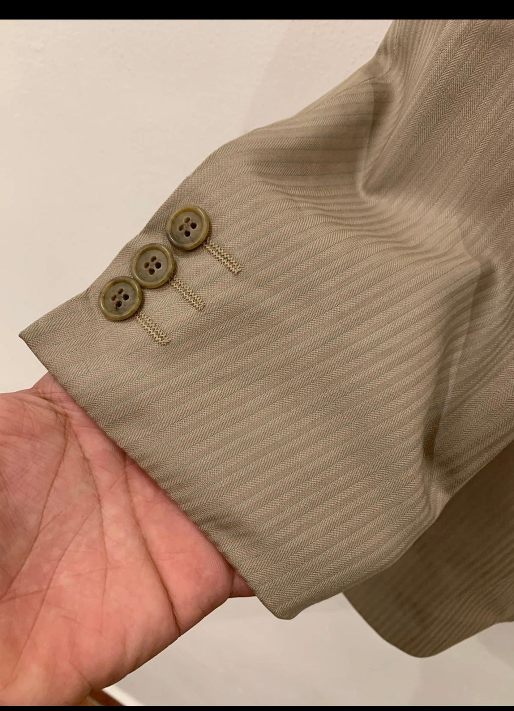 Vintage Superfine pure wool double breasted gangster brown suit 42L 42R