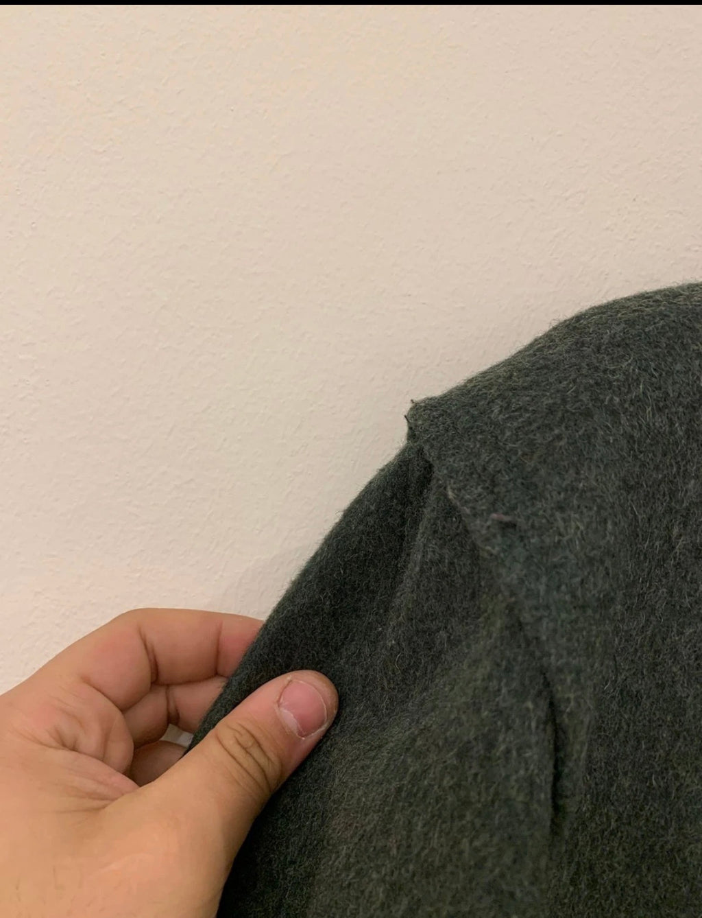 Vintage Tiroler Loden wool blend classic olive green over coat 48R XL