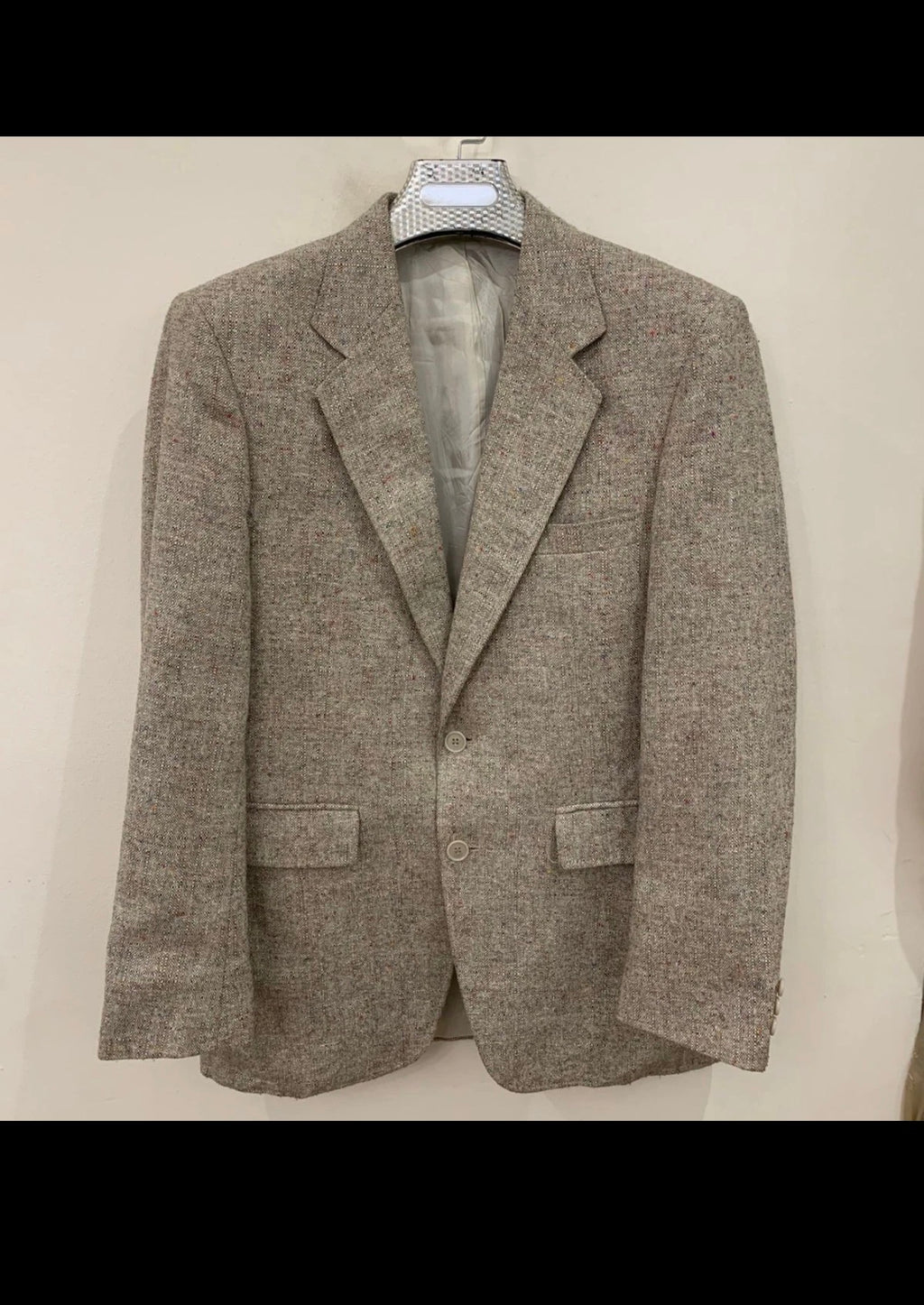 Vintage McGregor pure wool tweed classic beige hunting jacket blazer 38R