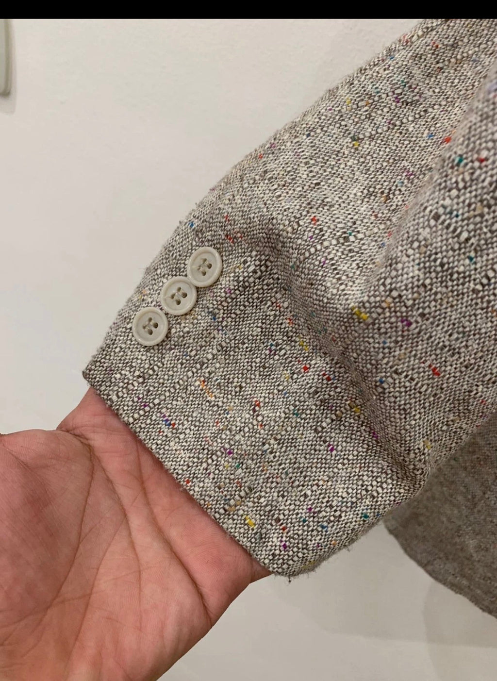 Vintage McGregor pure wool tweed classic beige hunting jacket blazer 38R