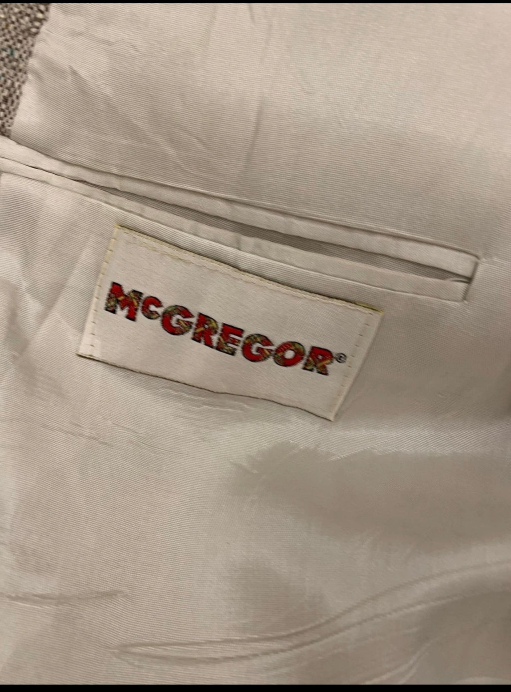 Vintage McGregor pure wool tweed classic beige hunting jacket blazer 38R