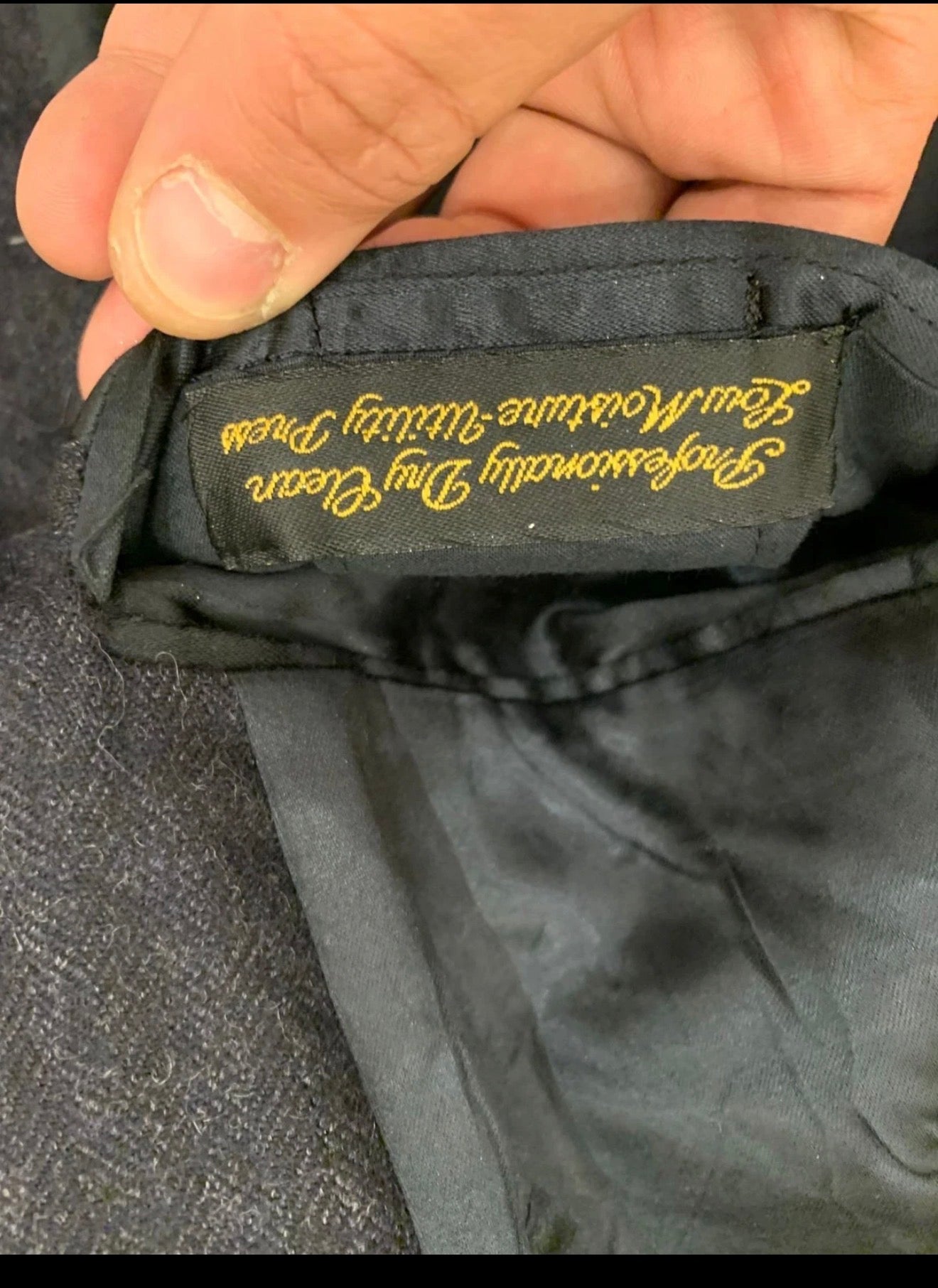 Vintage Hart Schaffner Marx pure wool USA union made blue over coat 44L 44R