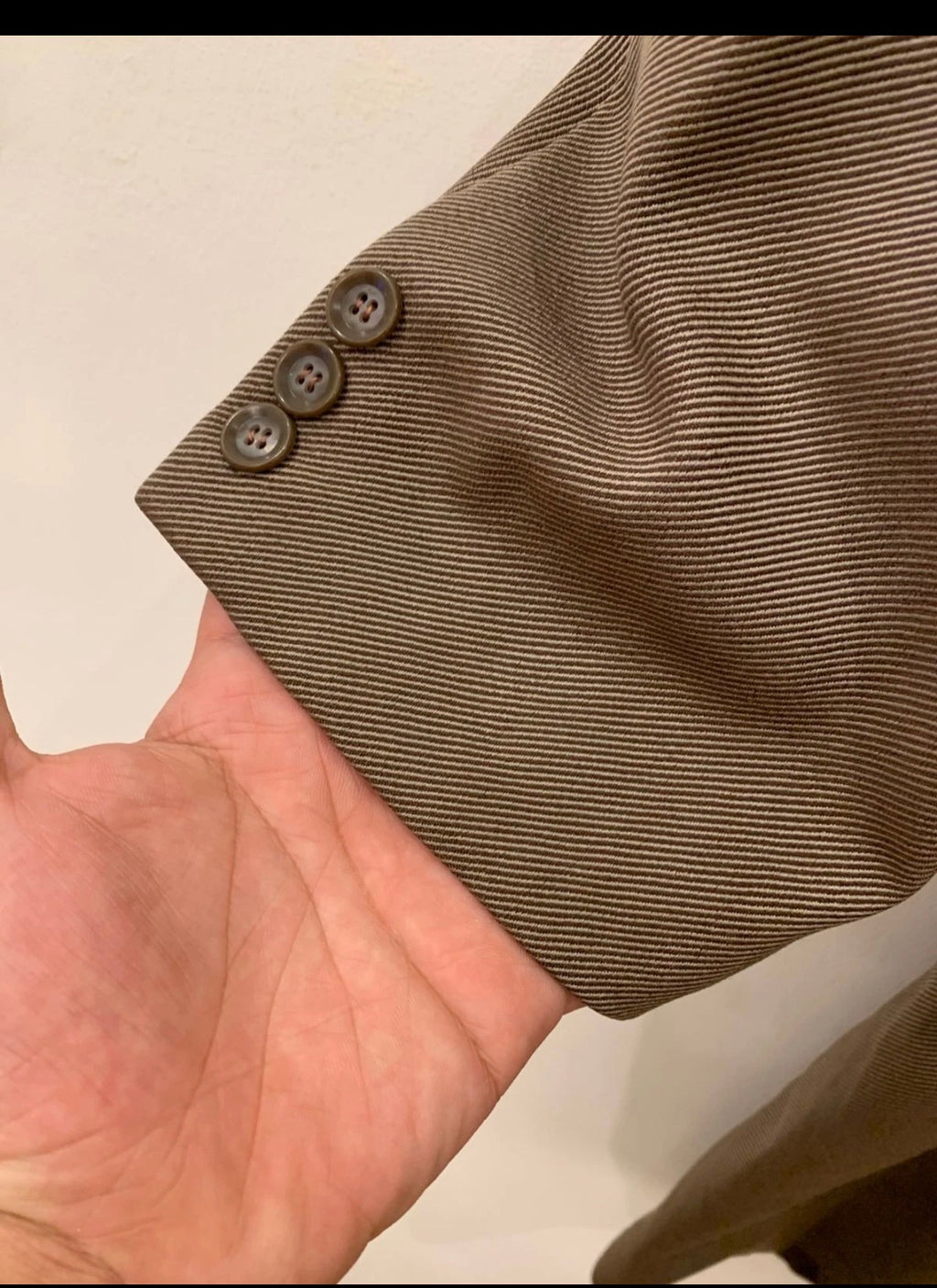 1970s Vintage pure wool classic Brown gabardine rain over coat 44R