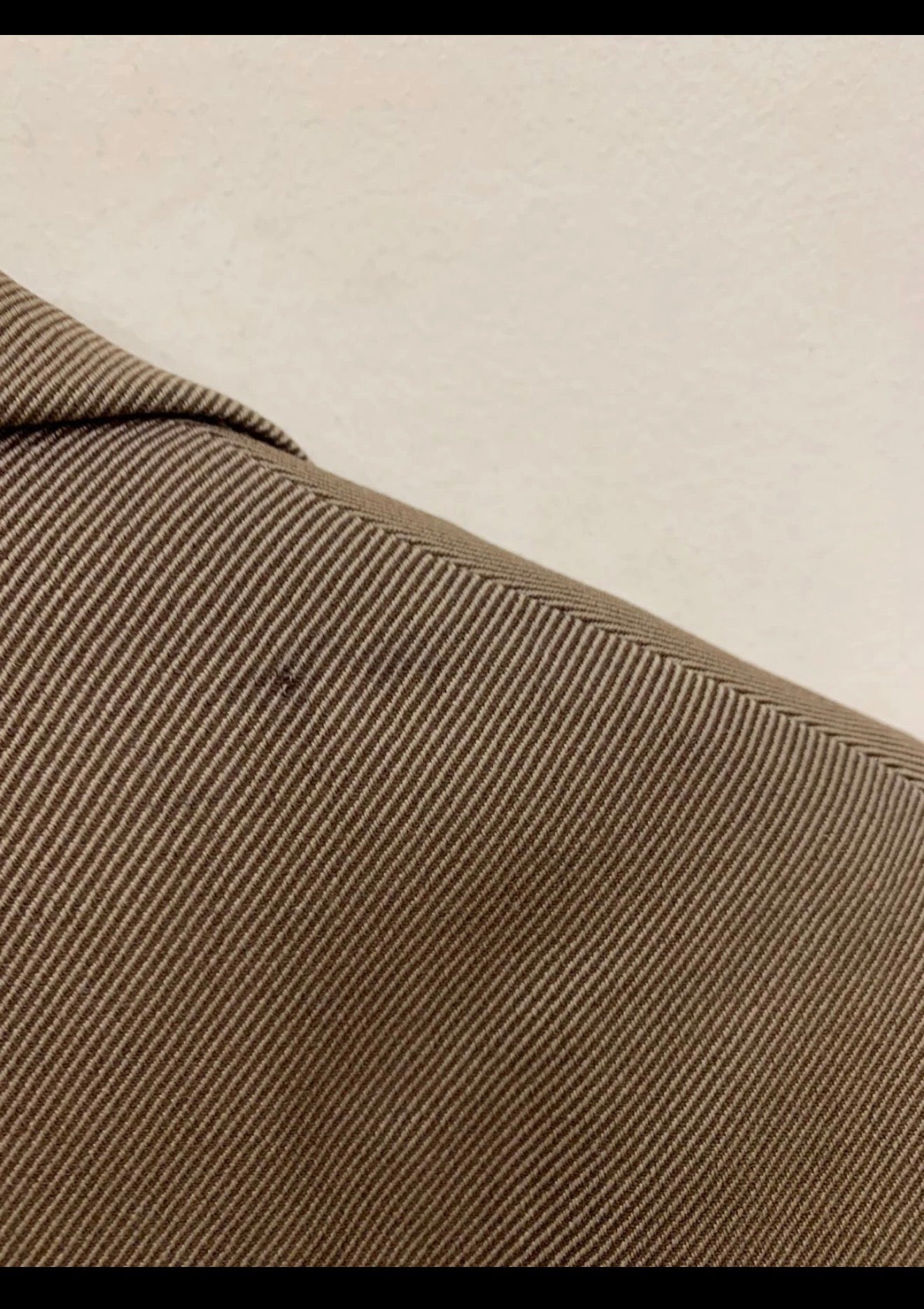 1970s Vintage pure wool classic Brown gabardine rain over coat 44R