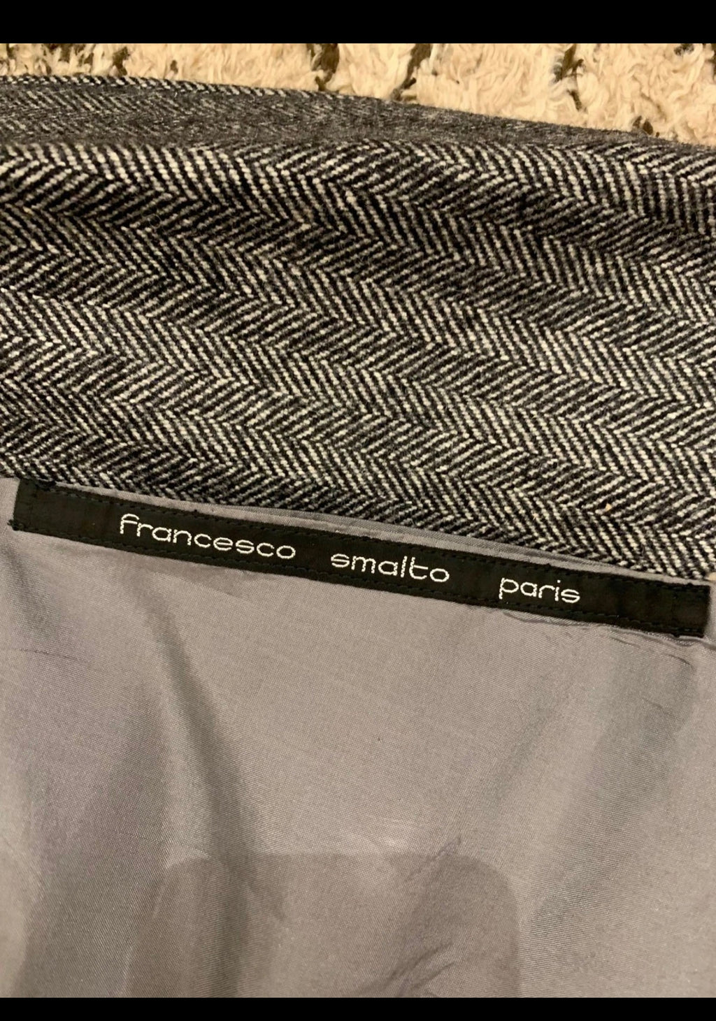 Vintage Francesco Smalto paris pure wool double breasted over coat 42R 42L