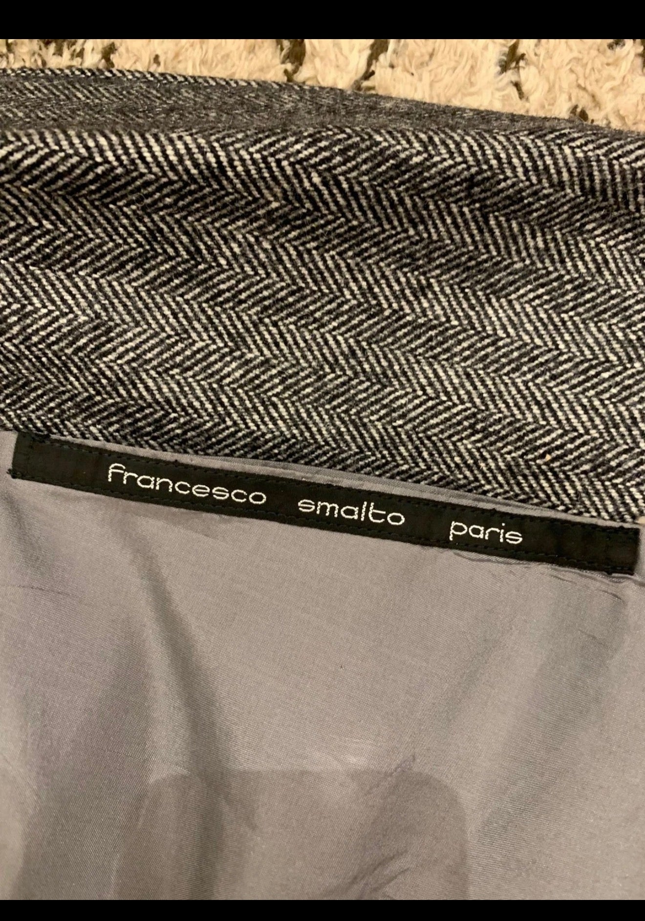 Vintage Francesco Smalto paris pure wool double breasted over coat 42R 42L
