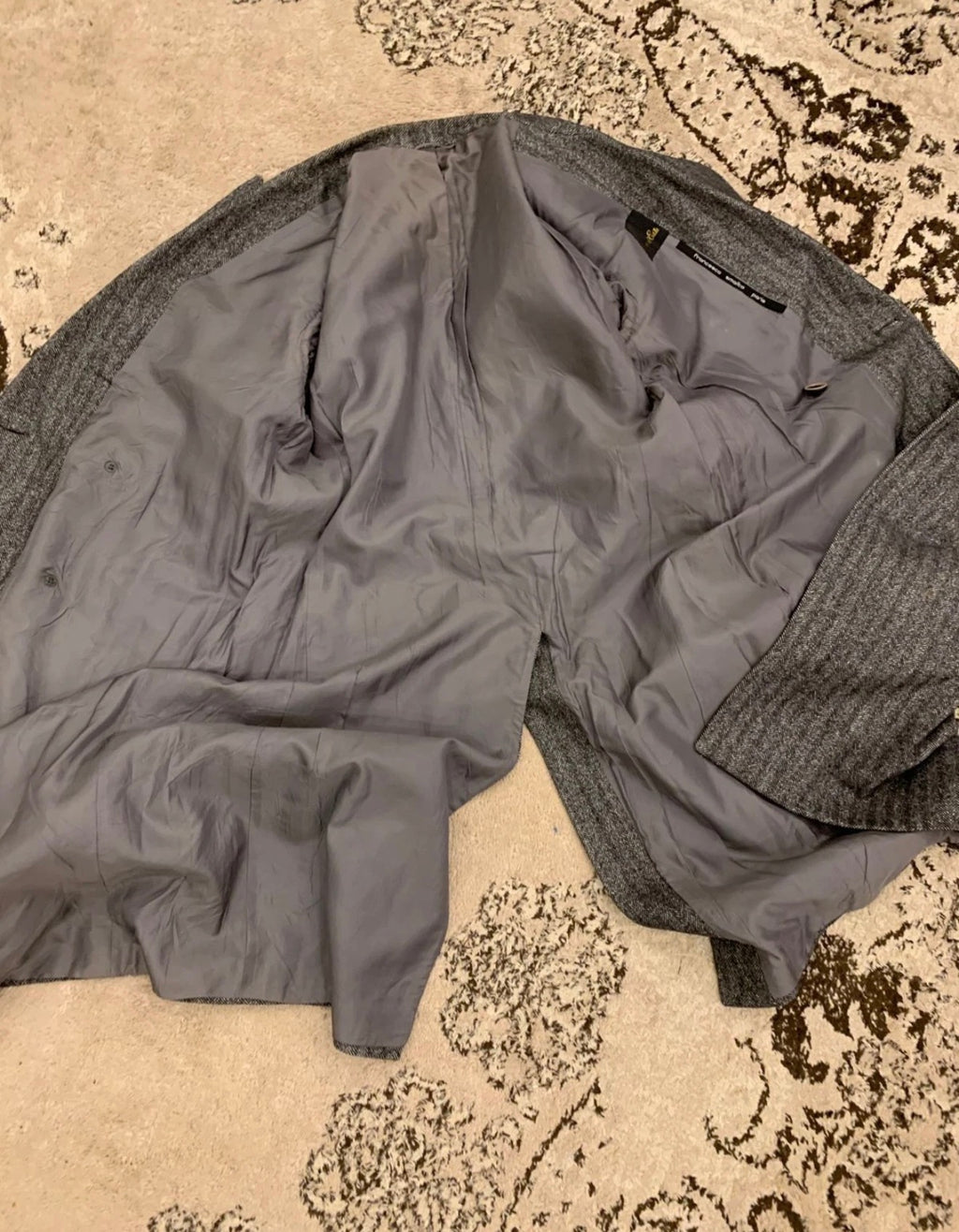 Vintage Francesco Smalto paris pure wool double breasted over coat 42R 42L