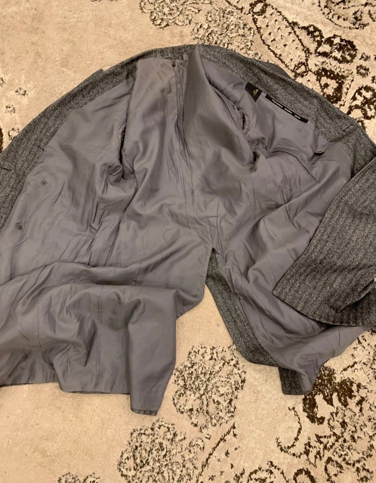 Vintage Francesco Smalto paris pure wool double breasted over coat 42R 42L