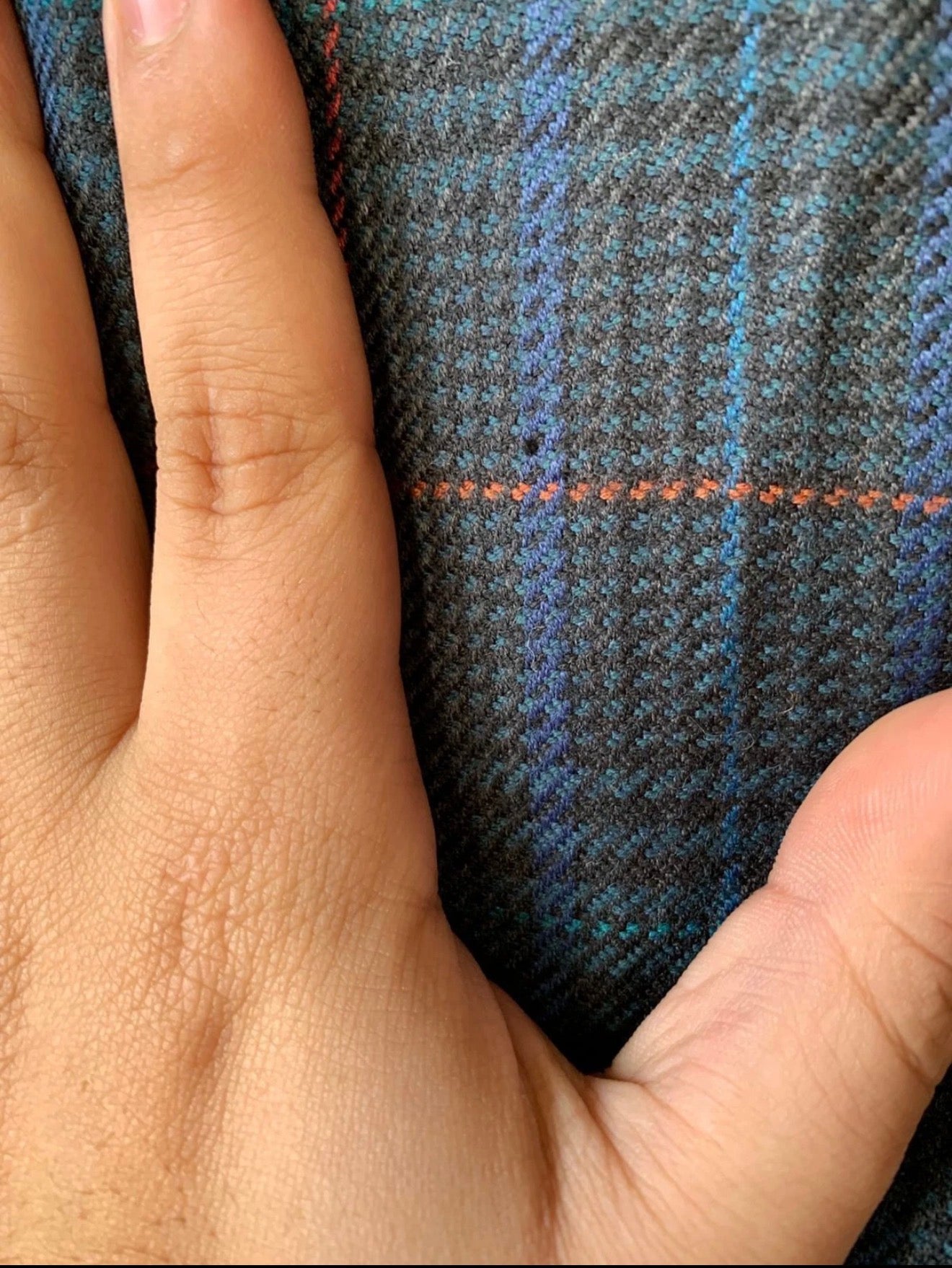 Vintage pure wool camouflage plaid classic jacket blazer 42R