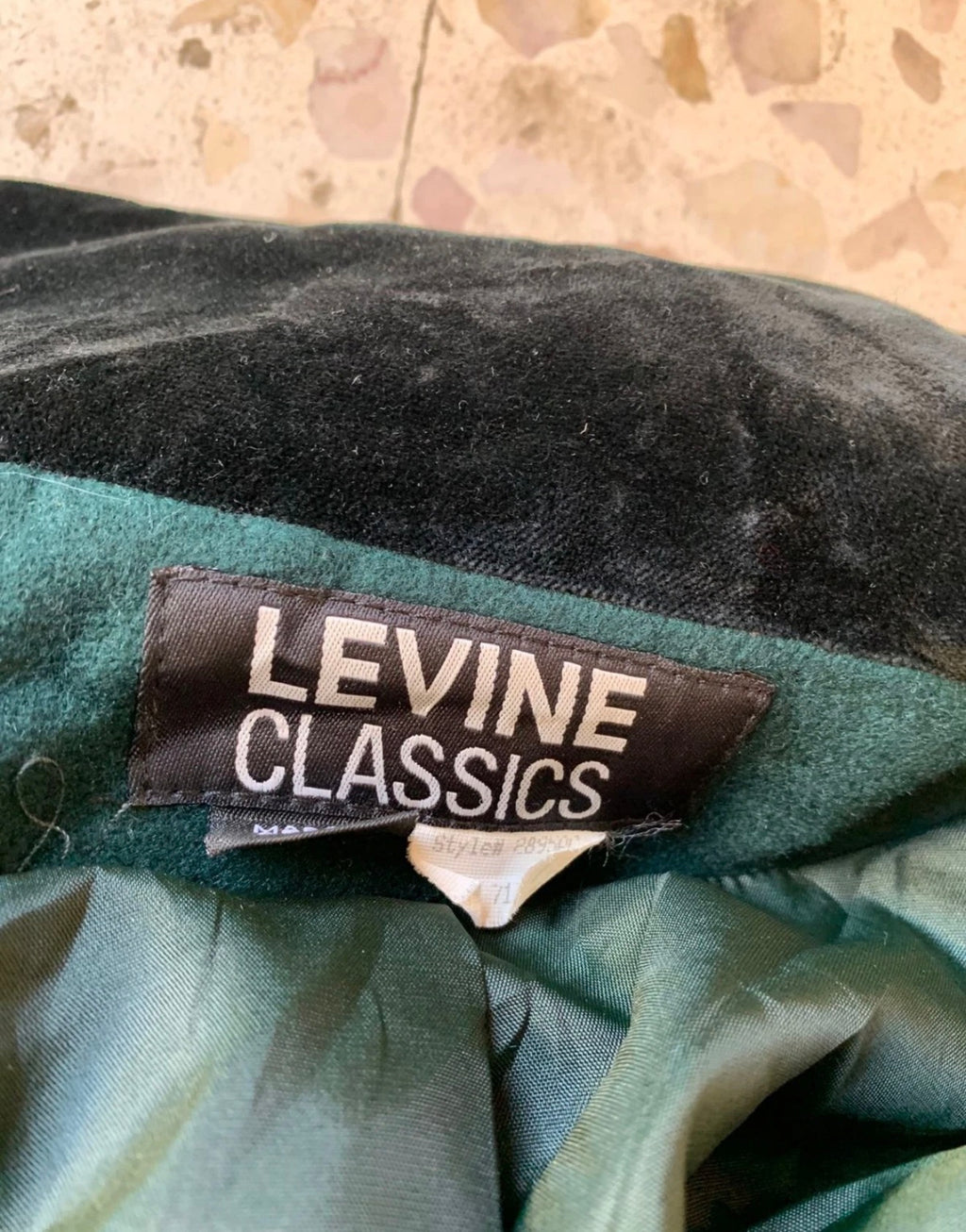 Vintage pure wool velvet collar double breasted green over coat 42 12 L