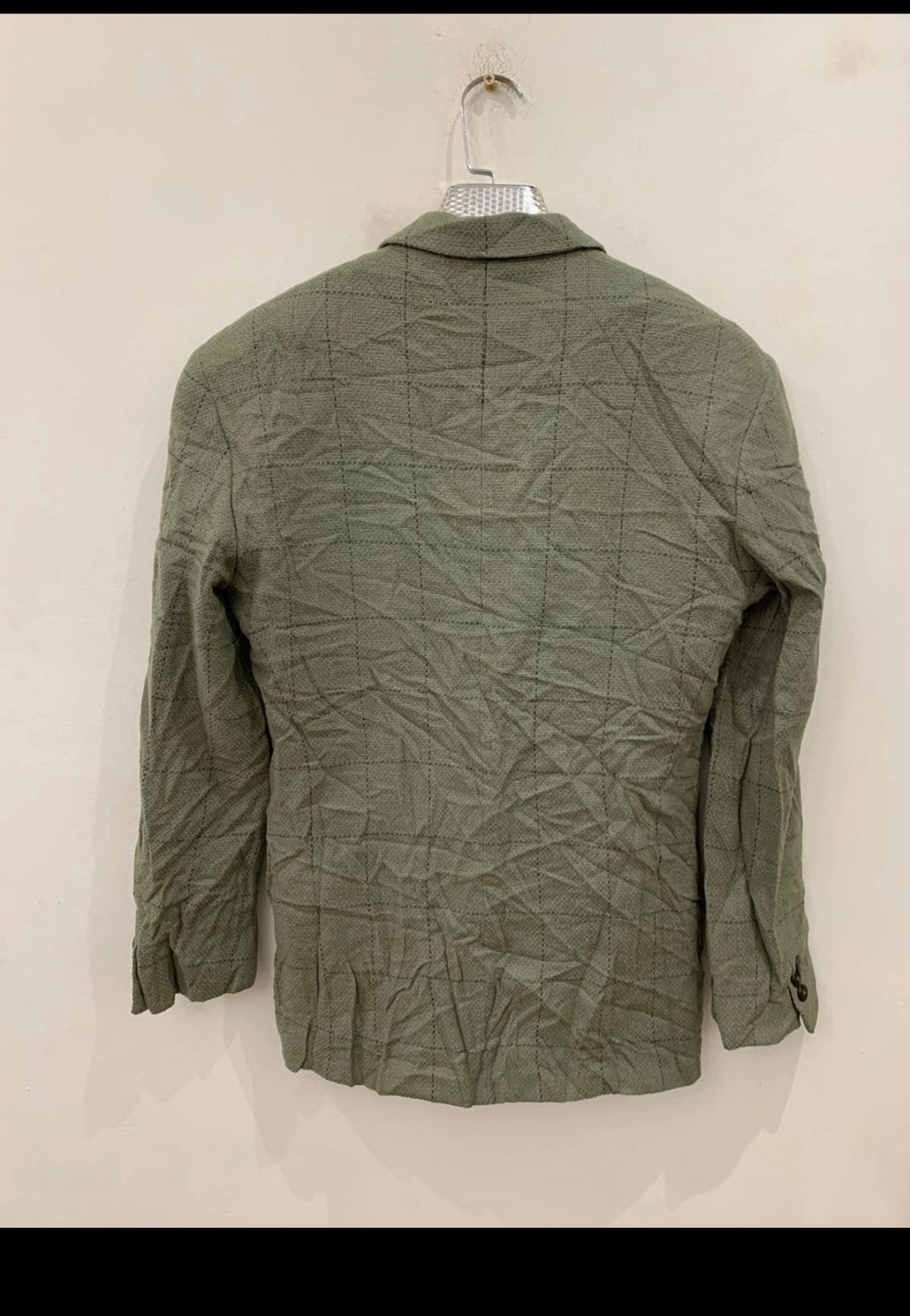 Vintage pure wool Windowpane green classic hunting jacket blazer 38R