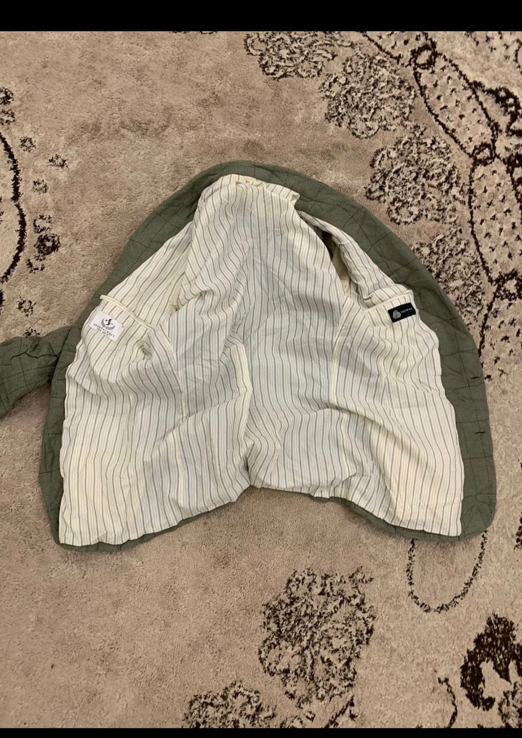 Vintage pure wool Windowpane green classic hunting jacket blazer 38R
