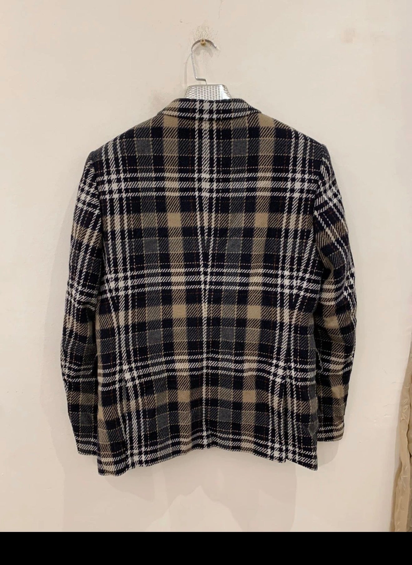 Classic Joop wool blend camouflage plaid unique jacket blazer 38L 38R
