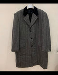 Classic Super 100s wool Vitale Barberis Canonico velvet collar over coat 46R XL
