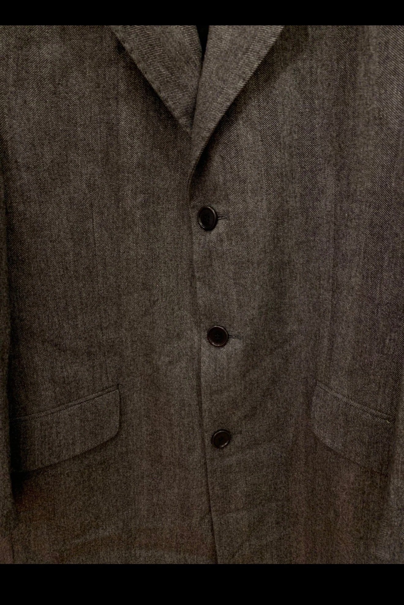 Classic Super 100s wool Vitale Barberis Canonico velvet collar over coat 46R XL