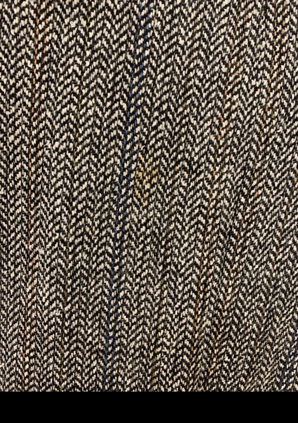 Vintage Wool Linen blend herringbone classic gray jacket blazer 38R