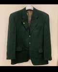 Vintage wool cashmere classic metal button green hunting jacket blazer 42R