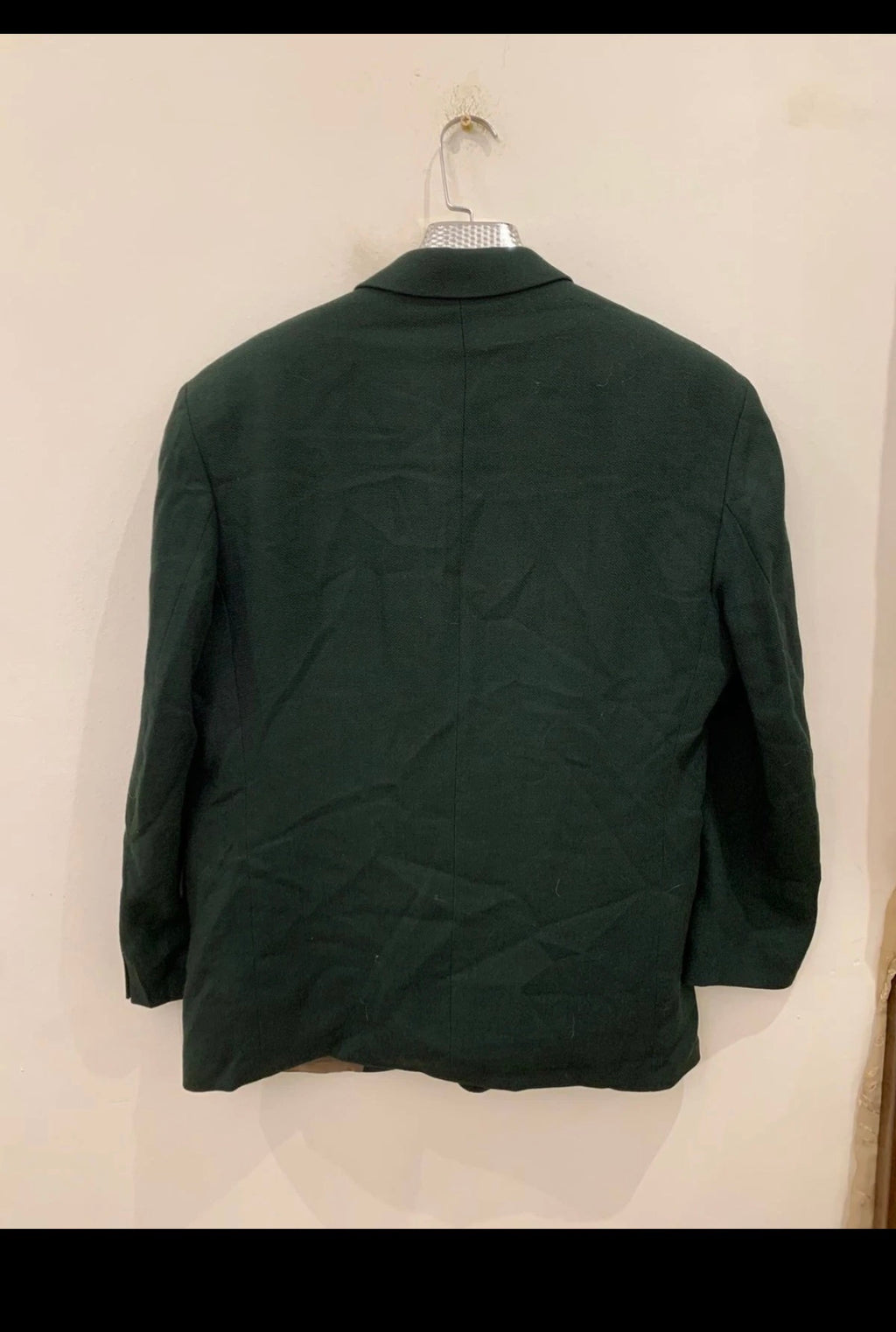Vintage wool cashmere classic metal button green hunting jacket blazer 42R