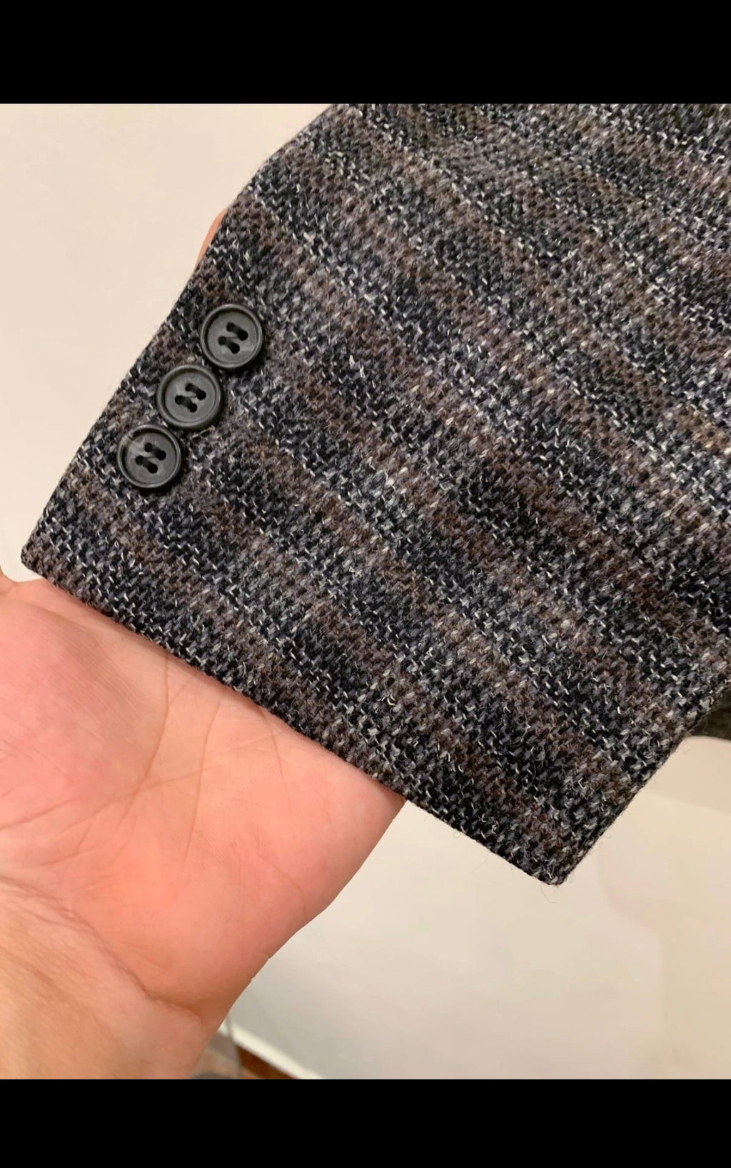 Vintage Roy Robson pure wool tweed camouflage plaid classic jacket blazer 40R