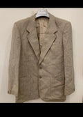 Vintage pure wool tweed classic beige hunting jacket blazer 40R