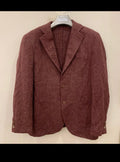 Classic Gutteridge pure wool soft tweed burgundy jacket blazer 44R 44L